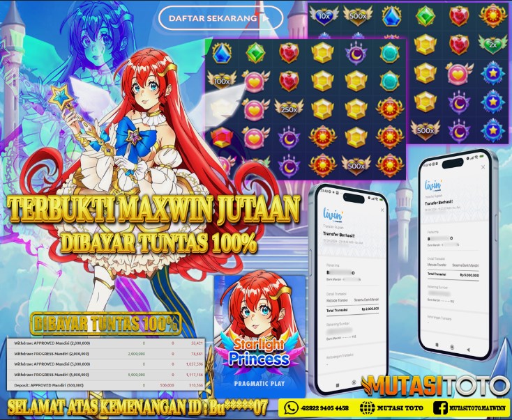 MAXWIN JUTAAN MEMBER ~ STARLIGHT PRINCESS