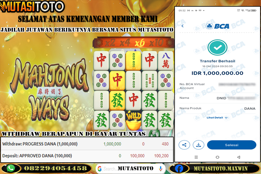 KEMENANGAN MEMBER ~ MAHJONG WAYS