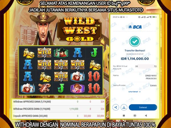 KEMENANGAN GACOR DI WILD WEST GOLD