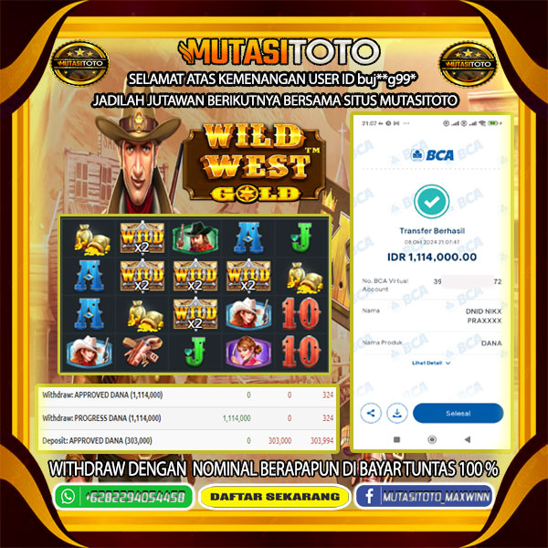 KEMENANGAN GACOR DI WILD WEST GOLD