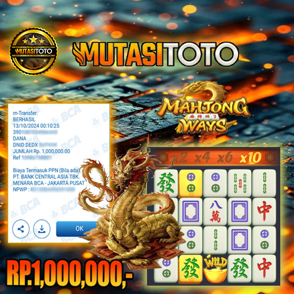 Bukti Kemenangan Mahjong Tanggal 13-October 2024