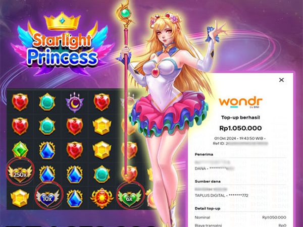 BUKTI KEMENANGAN DI STARLIGHT PRINCESS 01-Oct 2024